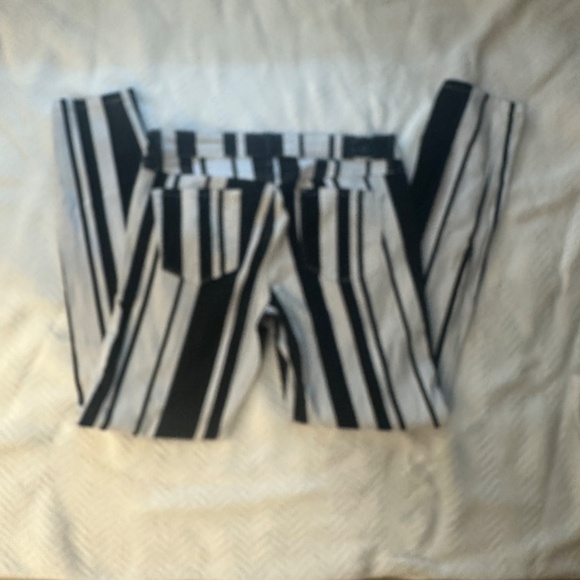 Vintage Guess Jeans Brittney Black & White Vogue Ergeant Stripe Women’s Sz 29 - Picture 5 of 10